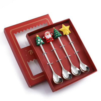 Set de cuillères pour poupées de Noël