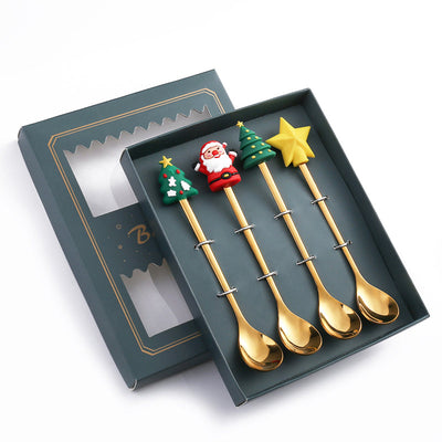 Set de cuillères pour poupées de Noël