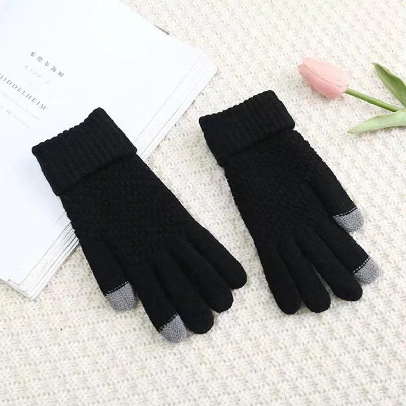 Gants Jacquard Épais pour Écran Tactile