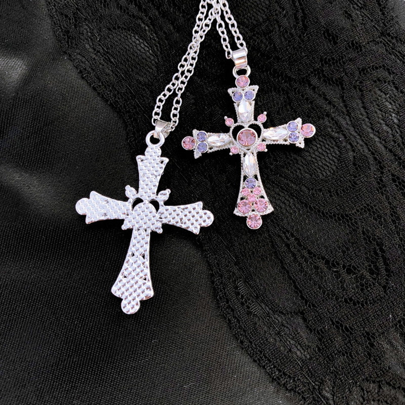 Collier croix diamant cristal