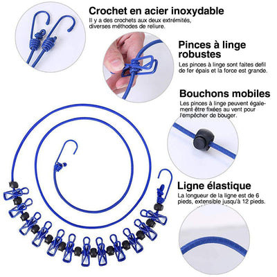 Porte-vêtements de Voyage Élastique Portable