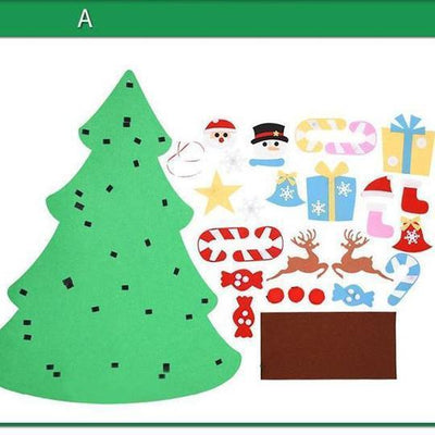 Arbre de Noël en Feutre Bricolage (Meilleur Cadeau pour Les Enfants)