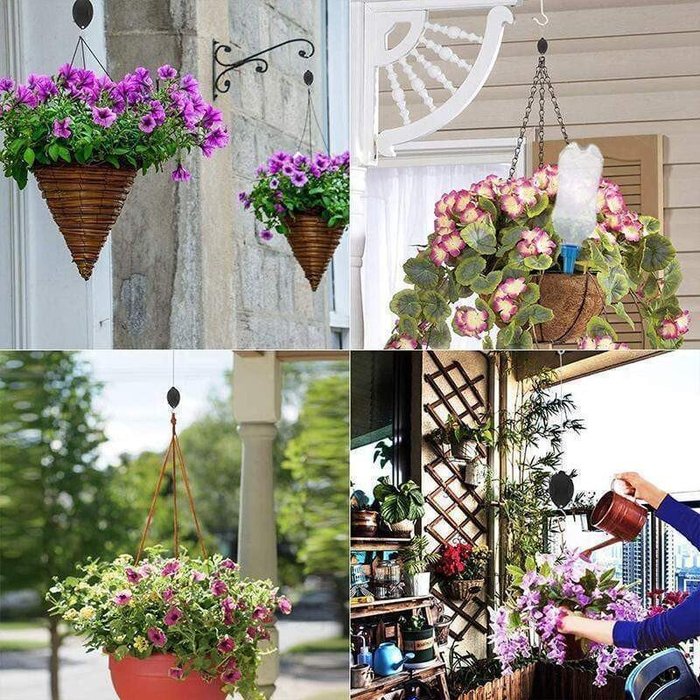 💐Poulie Rétractable à Suspendre Panier de Plantes/ Cage à Oiseau💐