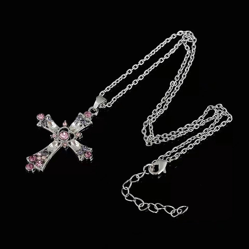 Collier croix diamant cristal