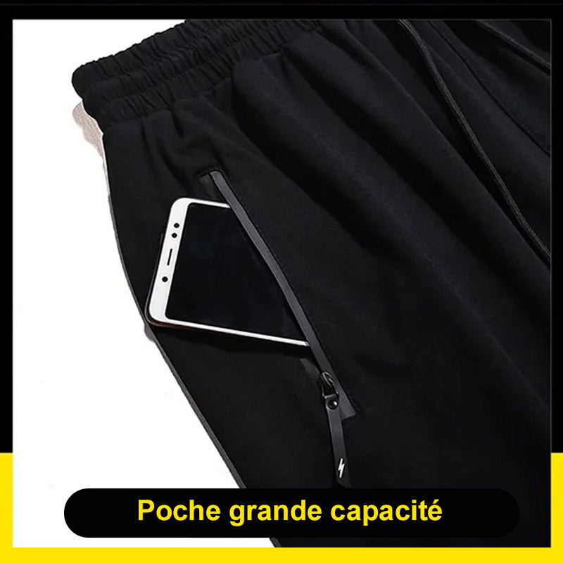 Short de sport en soie glacée grande taille pour hommes