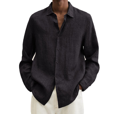 Chemise Coupe Classique En Lin Pour Hommes