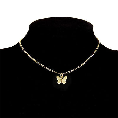 Collier Pendentif Papillon Vintage