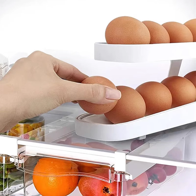 🥚Boîte de rangement automatique pour porte-œufs à défilement