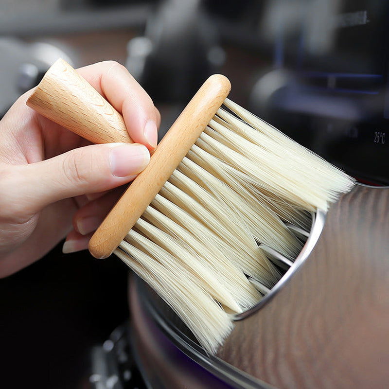 Brosse à poussière de voiture en bois