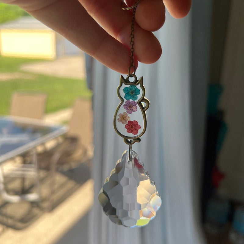 Pendentif en cristal de chat mignon