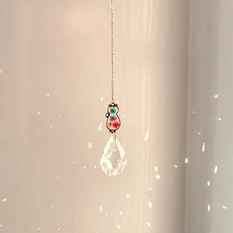 Pendentif en cristal de chat mignon