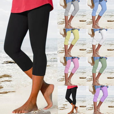 Legging décontracté uni pour femme