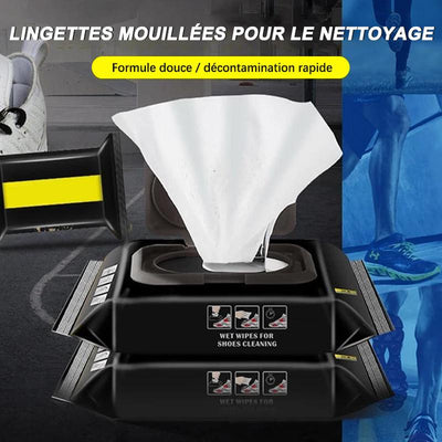 Lingettes humides pour chaussures professionnelles