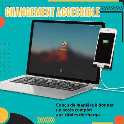 Support de Téléphone avec Clip sur Écran pour Ordinateur Portable