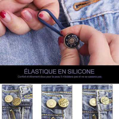 Boutons d'Extension Rétractable pour Pantalon