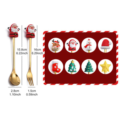 Set de cuillères pour poupées de Noël