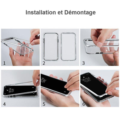 Métal Magnétique Cas Pare-chocs pour iPhone