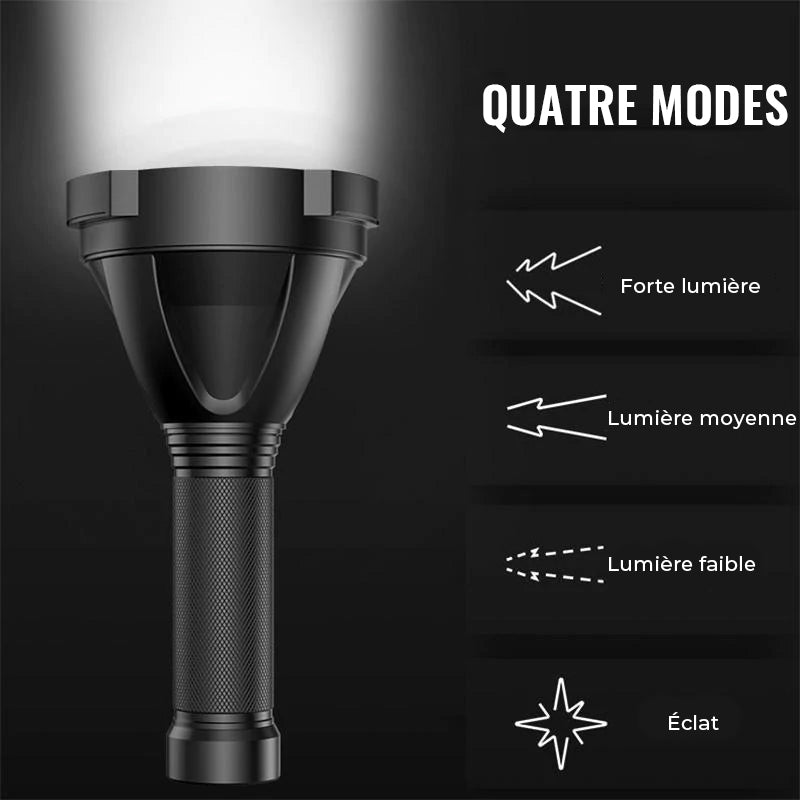 Lampe de poche étanche à LED haute puissance de 30 000 à 5 000 lumens