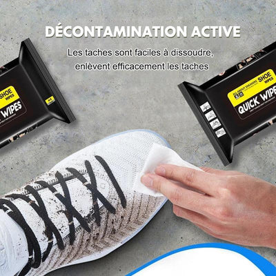 Lingettes humides pour chaussures professionnelles