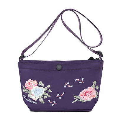 Sac à bandoulière élégant avec broderie florale