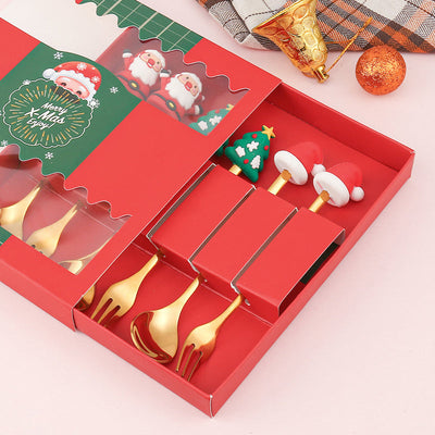 Set de cuillères pour poupées de Noël