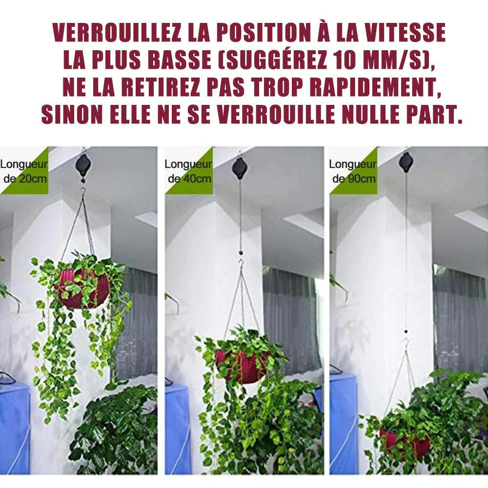 💐Poulie Rétractable à Suspendre Panier de Plantes/ Cage à Oiseau💐