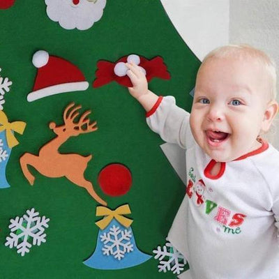 Arbre de Noël en Feutre Bricolage (Meilleur Cadeau pour Les Enfants)