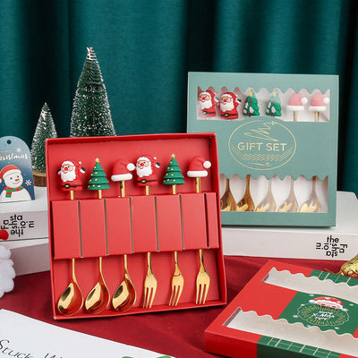 Set de cuillères pour poupées de Noël