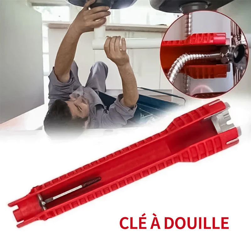 Clé multi-pipe à eau pour évier de cuisine 8 en 1