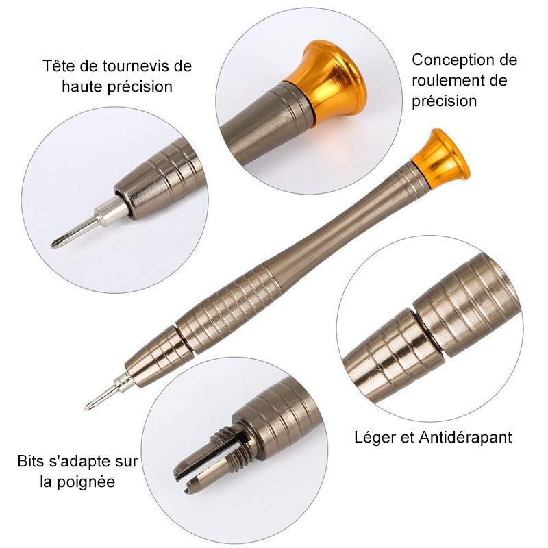 Mini Kit de Tournevis de Précision Outils de Réparation (25 pièces)