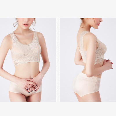 Soutien-gorge sans armatures en dentelle avec boucle latérale sur le côté