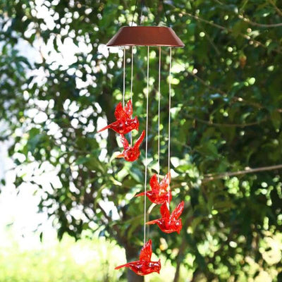 Carillon éolien oiseau rouge