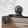 Mini Ventilateur Rotatif Á Double Tête Pour Voiture