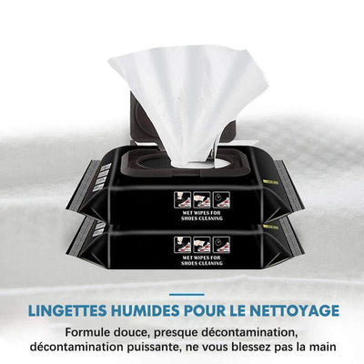 Lingettes humides pour chaussures professionnelles