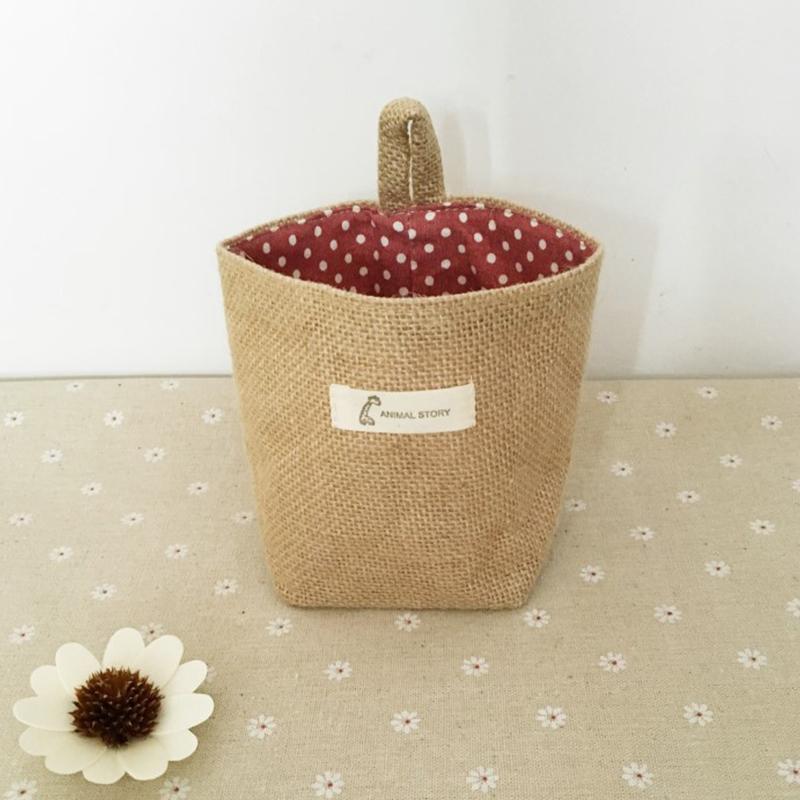 Sac de Rangement Suspendu en Coton et Lin