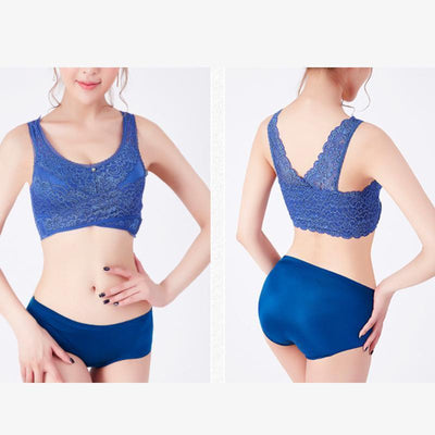 Soutien-gorge sans armatures en dentelle avec boucle latérale sur le côté