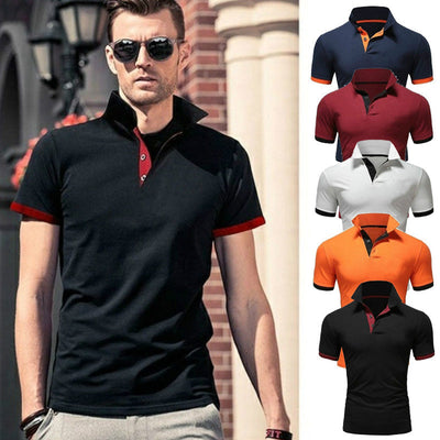 Polo uni manches courtes homme