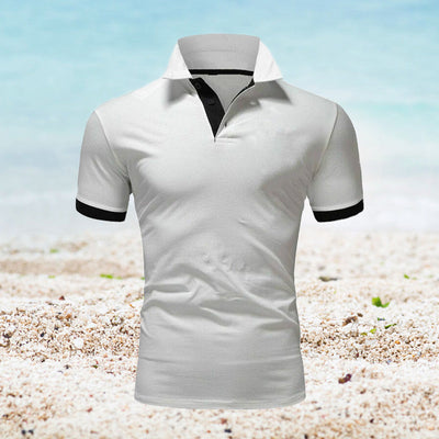 Polo uni manches courtes homme