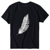 t-shirt à plumes