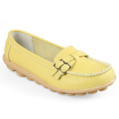 Mocassin Femme en Cuir, Chaussures Femme en Cuir Confortables