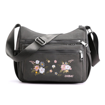 Sac à bandoulière à motif floral brodé à la mode pour dames